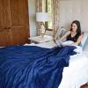 imageCatalonia Red Plaid Sherpa Throw Blanket Super Soft Throw for Sofa Couch Bed TV Blanket Micro Mink Fleece Plush Comfy Cozy Fluffy Warm 60x50 Inches BuffaloBlue