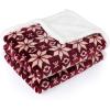imageCatalonia Red Plaid Sherpa Throw Blanket Super Soft Throw for Sofa Couch Bed TV Blanket Micro Mink Fleece Plush Comfy Cozy Fluffy Warm 60x50 Inches BuffaloStella