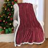 imageCatalonia Red Plaid Sherpa Throw Blanket Super Soft Throw for Sofa Couch Bed TV Blanket Micro Mink Fleece Plush Comfy Cozy Fluffy Warm 60x50 Inches BuffaloWine
