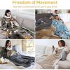 imageCatalonia Sherpa Wearable Blanket with Sleeves Arms Super Soft Warm Comfy Large Fleece Plush Sleeved TV Throws Wrap Robe Blanket for Adult Women and MenTaupe Horse