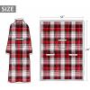 imageCatalonia Sherpa Wearable Blanket with Sleeves Arms Super Soft Warm Comfy Large Fleece Plush Sleeved TV Throws Wrap Robe Blanket for Adult Women and MenRed Plaid
