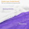imageCatalonia Sherpa Wearable Blanket with Sleeves Arms Super Soft Warm Comfy Large Fleece Plush Sleeved TV Throws Wrap Robe Blanket for Adult Women and MenPurple