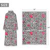 imageCatalonia Sherpa Wearable Blanket with Sleeves Arms Super Soft Warm Comfy Large Fleece Plush Sleeved TV Throws Wrap Robe Blanket for Adult Women and MenLeopard Heart White