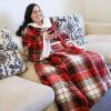 imageCatalonia Sherpa Wearable Blanket with Sleeves Arms Super Soft Warm Comfy Large Fleece Plush Sleeved TV Throws Wrap Robe Blanket for Adult Women and MenRed Plaid