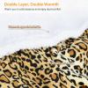 imageCatalonia Sherpa Wearable Blanket with Sleeves Arms Super Soft Warm Comfy Large Fleece Plush Sleeved TV Throws Wrap Robe Blanket for Adult Women and MenCheetah