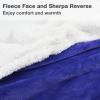 imageCatalonia Sherpa Wearable Blanket with Sleeves Arms Super Soft Warm Comfy Large Fleece Plush Sleeved TV Throws Wrap Robe Blanket for Adult Women and MenBlue