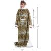 imageCatalonia Sherpa Wearable Blanket with Sleeves Arms Super Soft Warm Comfy Large Fleece Plush Sleeved TV Throws Wrap Robe Blanket for Adult Women and MenCheetah