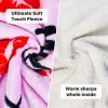 imageCatalonia Sherpa Wearable Blanket with Sleeves Arms Super Soft Warm Comfy Large Fleece Plush Sleeved TV Throws Wrap Robe Blanket for Adult Women and MenKiss Hot Pink
