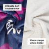 imageCatalonia Sherpa Wearable Blanket with Sleeves Arms Super Soft Warm Comfy Large Fleece Plush Sleeved TV Throws Wrap Robe Blanket for Adult Women and MenKiss Dark Blue
