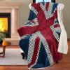 imageCatalonia Union Jack Blanket British Flag Throw Blanket England UK Gifts Soft Cozy Fleece Blanket for Home Sofa Bed British Gift for Men Women Kids 50X70 inchUnion Jack