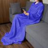 imageCatalonia Wearable Blanket with Sleeves and Pocket Cozy Soft Fleece Mink Micro Plush Wrap Throws Blanket Robe for Women and MenBlue