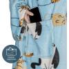 imageCatalonia Wearable Blanket with Sleeves and Pocket Cozy Soft Fleece Mink Micro Plush Wrap Throws Blanket Robe for Women and MenBlue Cat
