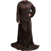 imageCatalonia Wearable Blanket with Sleeves and Pocket Cozy Soft Fleece Mink Micro Plush Wrap Throws Blanket Robe for Women and MenBrown