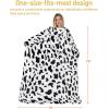 imageCatalonia Wearable Blanket with Sleeves and Pocket Cozy Soft Fleece Mink Micro Plush Wrap Throws Blanket Robe for Women and MenDalmatian