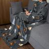 imageCatalonia Wearable Blanket with Sleeves and Pocket Cozy Soft Fleece Mink Micro Plush Wrap Throws Blanket Robe for Women and MenGray Dog
