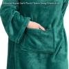 imageCatalonia Wearable Blanket with Sleeves and Pocket Cozy Soft Fleece Mink Micro Plush Wrap Throws Blanket Robe for Women and MenGreen