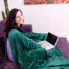 imageCatalonia Wearable Blanket with Sleeves and Pocket Cozy Soft Fleece Mink Micro Plush Wrap Throws Blanket Robe for Women and MenGreen