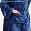 imageCatalonia Wearable Blanket with Sleeves and Pocket Cozy Soft Fleece Mink Micro Plush Wrap Throws Blanket Robe for Women and MenNavy
