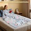 imageCatalonia Wearable Blanket with Sleeves and Pocket Cozy Soft Fleece Mink Micro Plush Wrap Throws Blanket Robe for Women and MenPanda Grey