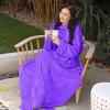 imageCatalonia Wearable Blanket with Sleeves and Pocket Cozy Soft Fleece Mink Micro Plush Wrap Throws Blanket Robe for Women and MenPurple