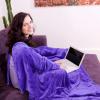 imageCatalonia Wearable Blanket with Sleeves and Pocket Cozy Soft Fleece Mink Micro Plush Wrap Throws Blanket Robe for Women and MenPurple