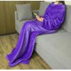 imageCatalonia Wearable Blanket with Sleeves and Pocket Cozy Soft Fleece Mink Micro Plush Wrap Throws Blanket Robe for Women and MenPurple