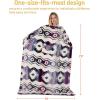 imageCatalonia Wearable Blanket with Sleeves and Pocket Cozy Soft Fleece Mink Micro Plush Wrap Throws Blanket Robe for Women and MenSouthwest Star