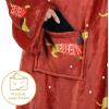 imageCatalonia Wearable Blanket with Sleeves and Pocket Cozy Soft Fleece Mink Micro Plush Wrap Throws Blanket Robe for Women and MenXmas Dachshund Wine