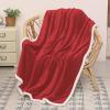 imageCatalonia Red Plaid Sherpa Throw Blanket Super Soft Throw for Sofa Couch Bed TV Blanket Micro Mink Fleece Plush Comfy Cozy Fluffy Warm 60x50 Inches BuffaloWine