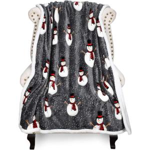 imageCatalonia Christmas Sherpa Throw Blanket Xmas Theme Throws Plush Fleece Couch Blanket Super Soft Comfy Cozy Fluffy Warm  50x60 inchTruckSnowman