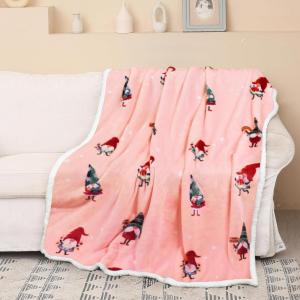 imageCatalonia Christmas Sherpa Throw Blanket Xmas Theme Throws Plush Fleece Couch Blanket Super Soft Comfy Cozy Fluffy Warm  50x60 inchTruckXmas Elf Pink
