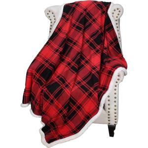 imageCatalonia Red Plaid Sherpa Fleece Throw Blanket Reversible Super Soft Warm Comfy Fluffy Snuggle Micro Plush Throws for Bedding Couch TV 60quotx50quot Buffalo Valentines Day GiftBuffalo Plaid