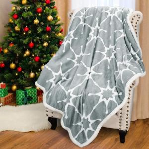 imageCatalonia Red Plaid Sherpa Throw Blanket Super Soft Throw for Sofa Couch Bed TV Blanket Micro Mink Fleece Plush Comfy Cozy Fluffy Warm 60x50 Inches BuffaloGrey Tile