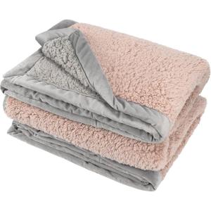 imageCatalonia Reversible Sherpa Throw Blanket Super Soft Fluffy Blanket for Couch Fuzzy Comfy Warm Throws Comfort Caring Valentines Day Gift 50x60 inchesPink and Grey
