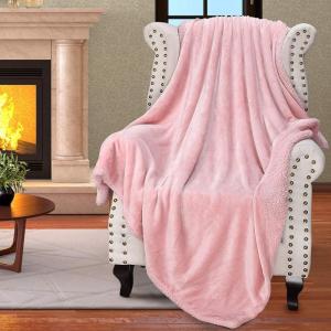 imageCatalonia Reversible Sherpa Throw Blanket Super Soft Fluffy Blanket for Couch Fuzzy Comfy Warm Throws Comfort Caring Valentines Day Gift 50x60 inchesPink