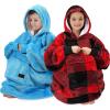 imageCatalonia Blanket Hoodie for Kids Oversized Wearable Sherpa Sweatshirt Pullover for 716 yr Teens Youth Kids Gift Idea