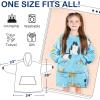 imageCatalonia Cat Wearable Blanket Hoodie for Kids Fleece Snuggy Sweatshirt Pullover 412 Years Boy Girl Gift