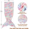 imageCatalonia Kids Mermaid Tail Blanket Glow in The Dark Mermaid Sleeping Bag Super Soft Plush Flannel Sleeping Blanket for Girls Fish Scale PatternCandy