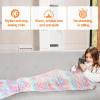 imageCatalonia Kids Mermaid Tail Blanket Glow in The Dark Mermaid Sleeping Bag Super Soft Plush Flannel Sleeping Blanket for Girls Fish Scale PatternCandy