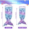 imageCatalonia Kids Mermaid Tail Blanket Glow in The Dark Mermaid Sleeping Bag Super Soft Plush Flannel Sleeping Blanket for Girls Fish Scale PatternGalaxy