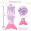 imageCatalonia Kids Mermaid Tail Blanket Glow in The Dark Mermaid Sleeping Bag Super Soft Plush Flannel Sleeping Blanket for Girls Fish Scale PatternGlow in the Darkstarrysky