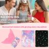imageCatalonia Kids Mermaid Tail Blanket Glow in The Dark Mermaid Sleeping Bag Super Soft Plush Flannel Sleeping Blanket for Girls Fish Scale PatternGlow in the Darkstarrysky