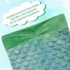 imageCatalonia Kids Mermaid Tail Blanket Glow in The Dark Mermaid Sleeping Bag Super Soft Plush Flannel Sleeping Blanket for Girls Fish Scale PatternGlow in the Darkgreen