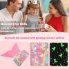 imageCatalonia Kids Mermaid Tail Blanket Glow in The Dark Mermaid Sleeping Bag Super Soft Plush Flannel Sleeping Blanket for Girls Fish Scale PatternGlow in the Darkpink