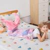 imageCatalonia Kids Mermaid Tail Blanket Glow in The Dark Mermaid Sleeping Bag Super Soft Plush Flannel Sleeping Blanket for Girls Fish Scale PatternGlow in the Darkstarrysky