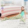 imageCatalonia Kids Mermaid Tail Blanket Glow in The Dark Mermaid Sleeping Bag Super Soft Plush Flannel Sleeping Blanket for Girls Fish Scale PatternGreen