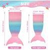imageCatalonia Kids Mermaid Tail Blanket Glow in The Dark Mermaid Sleeping Bag Super Soft Plush Flannel Sleeping Blanket for Girls Fish Scale PatternRainbow Ombre Pink Tail