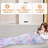 imageCatalonia Kids Mermaid Tail Blanket Glow in The Dark Mermaid Sleeping Bag Super Soft Plush Flannel Sleeping Blanket for Girls Fish Scale PatternTiedye
