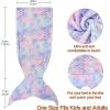 imageCatalonia Kids Mermaid Tail Blanket Glow in The Dark Mermaid Sleeping Bag Super Soft Plush Flannel Sleeping Blanket for Girls Fish Scale PatternTiedye
