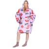 imageCatalonia Lips Print Oversized Hoodie Blanket Sweatshirt Wearable Sherpa Pullover for Adults Men Women Wife Girlfriend Gift Ugly Christmas Sweater